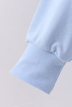 Blue hand-sewn bow mom&me sweatshirt - ARIA KIDS