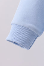 Blue hand-sewn bow mom&me sweatshirt - ARIA KIDS