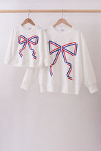 Cream hand-sewn bow mom&me sweatshirt - ARIA KIDS