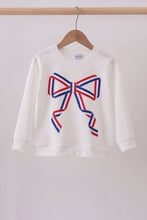 Cream hand-sewn bow mom&me sweatshirt - ARIA KIDS