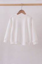Cream hand-sewn bow mom&me sweatshirt - ARIA KIDS