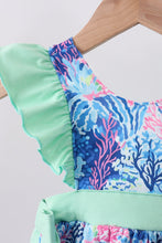 Blue marine creature print ruffle bloomer set - ARIA KIDS