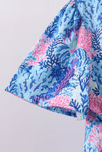 Blue marine creature print dress - ARIA KIDS