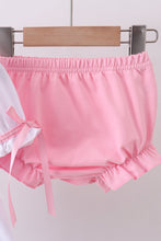 White cross smocked ruffle bloomer set - ARIA KIDS