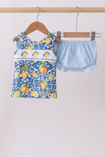 Lemon smocked ruffle bloomer set - ARIA KIDS