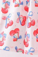 Blue cherry smocked bloomer set - ARIA KIDS