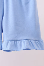 Blue cherry smocked ruffle shorts set - ARIA KIDS