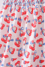 Blue cherry smocked tiered mom&me dress - ARIA KIDS