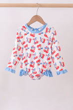 Blue cherry print rashguard - ARIA KIDS