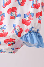 Blue cherry print rashguard - ARIA KIDS