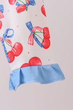 Blue cherry print rashguard - ARIA KIDS