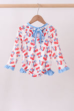 Blue cherry print rashguard - ARIA KIDS
