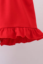 Blue flag embroidery seersucker ruffle shorts set - ARIA KIDS