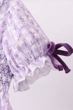 Lavender floral smocked ruffle bloomer set - ARIA KIDS