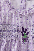 Lavender floral smocked ruffle bloomer set - ARIA KIDS