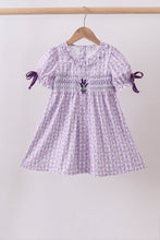 Lavender floral smocked ruffle dress - ARIA KIDS