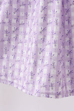 Lavender floral smocked ruffle dress - ARIA KIDS