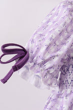 Lavender floral smocked ruffle dress - ARIA KIDS