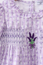 Lavender floral smocked ruffle shorts set - ARIA KIDS