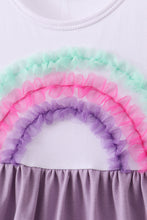 Purple lace rainbow ruffle dress - ARIA KIDS