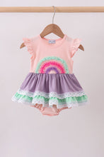 Purple lace rainbow ruffle bubble - ARIA KIDS