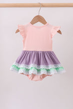 Purple lace rainbow ruffle bubble - ARIA KIDS