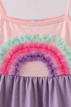 Purple lace rainbow tiered dress - ARIA KIDS