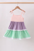Purple lace rainbow tiered dress - ARIA KIDS