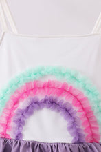 Purple lace rainbow ruffle one-piece swimsuit - ARIA KIDS