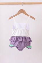 Purple lace rainbow ruffle one-piece swimsuit - ARIA KIDS