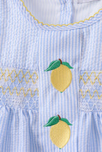 Blue lemon embroidery seersucker bloomer set - ARIA KIDS