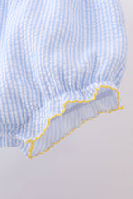 Blue lemon embroidery seersucker bloomer set - ARIA KIDS