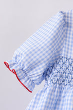 Blue flag smocked ruffle shorts set - ARIA KIDS