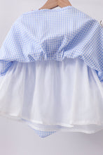 Blue flag smocked ruffle shorts set - ARIA KIDS