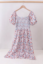Blue floral smocked dress - ARIA KIDS