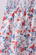 Blue floral smocked dress - ARIA KIDS