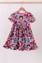 Purple character bamboo dress - ARIA KIDS