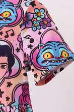 Purple character bamboo jumpsuit - ARIA KIDS