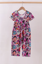 Purple character bamboo jumpsuit - ARIA KIDS