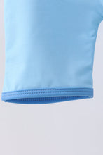 Blue crab embroidery one-piece swimsuit - ARIA KIDS