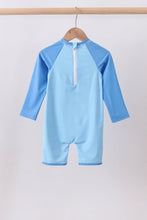 Blue crab embroidery one-piece swimsuit - ARIA KIDS