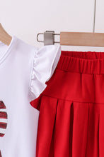 White bow sequin skort set - ARIA KIDS