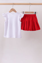 White bow sequin skort set - ARIA KIDS