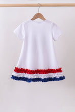 White bow sequin ruffle dress - ARIA KIDS