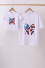 White bow sequin mom&me top - ARIA KIDS