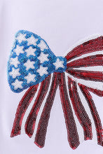 White bow sequin mom&me top - ARIA KIDS