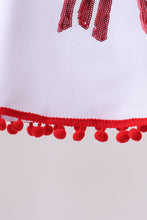 White bow sequin bloomer set - ARIA KIDS