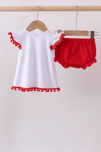 White bow sequin bloomer set - ARIA KIDS
