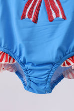 Blue bow sequin rashguard - ARIA KIDS