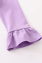 Purple witch embroidered ruffle pant girl set - ARIA KIDS